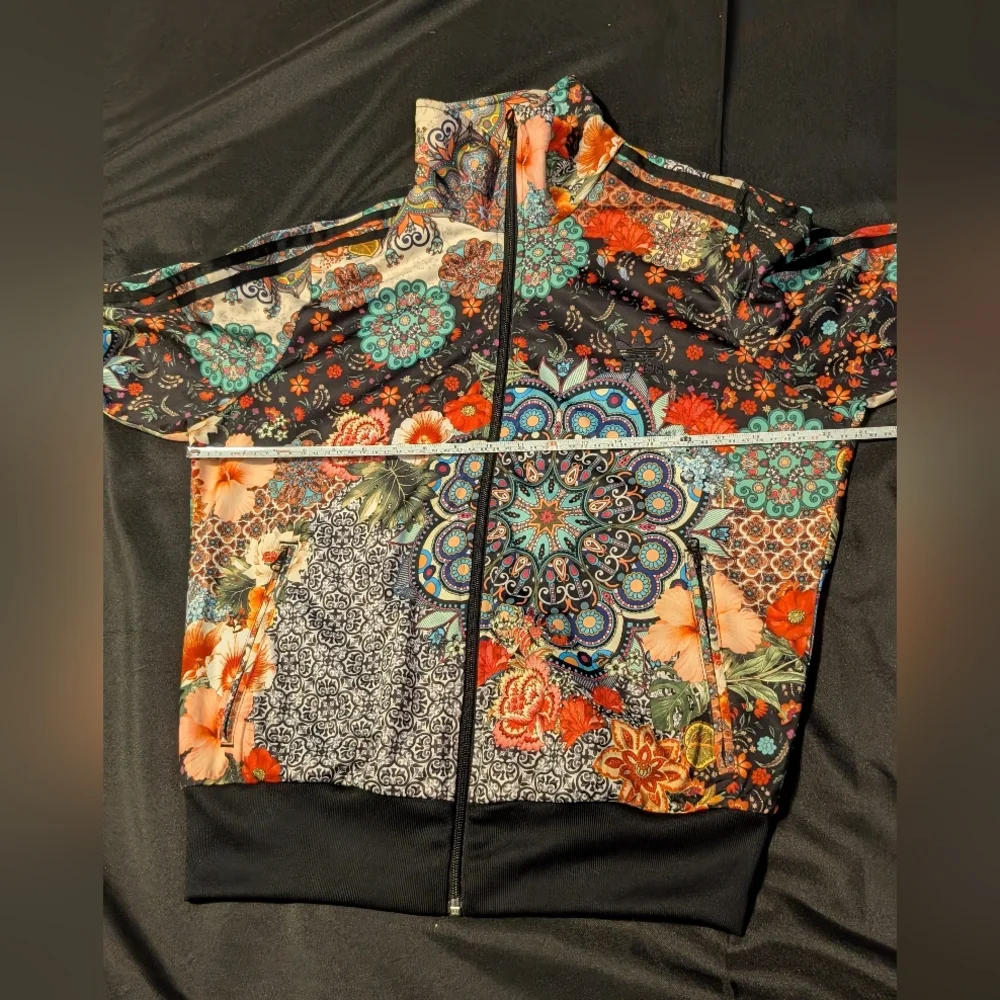 Farm rio Adidas Jardim Agharta Zip Up Track Jacket Size Large - Picture 5 of 17